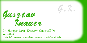 gusztav knauer business card